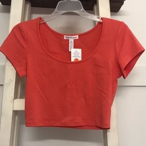 NWT Coral crop top